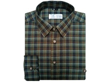 Pánská flanelová košile dlouhý rukáv,zelená kostkovaná